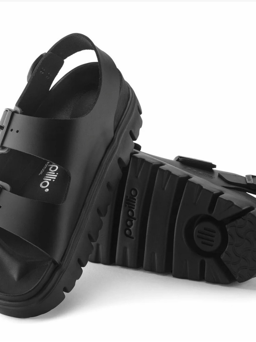 Papillo Birkenstock Black Chunky Platform Sandals